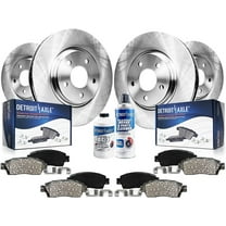 Detroit Axle - Brake Kit for 2012-2020 Jeep Grand Cherokee 2018-2020 Dodge Durango, Disc Brake Rotors Ceramic Brakes Pads Replacement: 14.96" inch Front and 13.78" inch Rear Rotor
