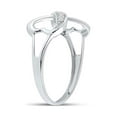 thumbnail image 4 of Sterling Silver Womens Round Diamond Infinity Fashion Band Ring 1/10 Cttw, 4 of 4