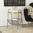 thumbnail image 2 of DecMode 17" x 24" Gold Metal 1 Shelf Accent Table with Mirrored Glass Top, 1-Piece, 2 of 9