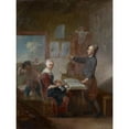 thumbnail image 3 of Januarius Zick 15x18 Black Modern Framed Museum Art Print Titled - Double Portrait of Johann Von Mechel and His Wife Salome Munch (1776), 3 of 5