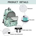 thumbnail image 4 of Light Blue Dinosaurs Geometric Pattern Cute School Backpack with Padded Back and Adjustable Shoulder Straps 13.4"x11"x4.7", 4 of 5