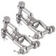 thumbnail image 3 of 2 grilletes giratorios de anclaje de acero inoxidable 304 con conector de anillo giratorio y seguro M8, 3 of 14