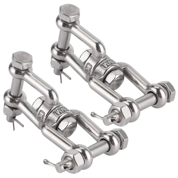 2 piezas de grillete giratorio de anclaje de acero inoxidable 304 con conector de anillo giratorio con seguro M8