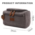 thumbnail image 2 of Toiletry Bag For Men Women Shaving Kit Bag Dopp Kit For Men Travel Shaving Bag Flip Cover Mens Toiletry Bag Canvas For Travel - grey, 2 of 6