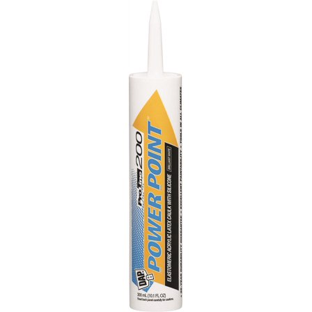 DAP POWER POINT 200 18750 Acrylic Latex Caulk Brilliant White 10.1 fl-oz Cartridge