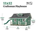 thumbnail image 5 of Little Cottage Co. 11x12 Craftsman Playhouse with Floor and Slide, Outdoor Wood Do-It-Yourself Kit, 5 of 18