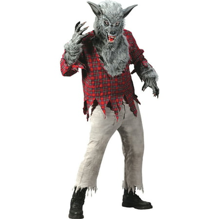 Morris Costumes Mens Classic Halloween Grey Werewolf Complete Outfit, Style FW5409GY