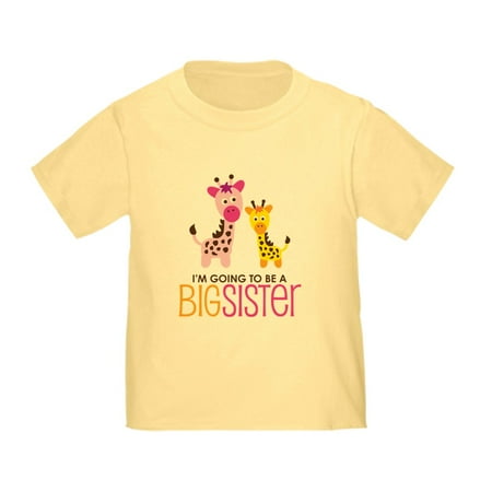 

CafePress - Giraffe Going To Be A Big Sister T Shirt - Cute Toddler T-Shirt 100% Cotton