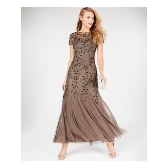 adrianna papell beaded illusion sheath dress Adrianna Papell Platinum 40421