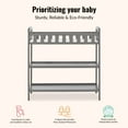 thumbnail image 5 of Dream On Me Emily Changing Table with Safety Rail for Infants, Steel Grey, Pine Wood, 5 of 6