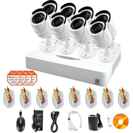 LaView 8 Cameras 16CH Security System 960H DVR with 2TB storage HDMI and 1000TVL HD Security Cameras Surveillance Kit