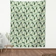 thumbnail image 4 of Ambesonne Botanical Fabric by the Yard Upholstery, Monstera Fan Palm Leaves, 3 Yards, Khaki Dark Green White, 4 of 5