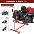 thumbnail image 4 of Easy Lawn Mower Lift for Riding Tractors, 800 lbs Capacity Lawn Tractor Lifter, 45° Adjustable Tilt, Universal Ride-on Mower Cleaner Aid, Red, 4 of 7