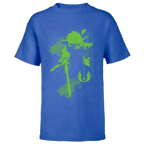 Star Wars Yoda Jedi Master - Short Sleeve T-Shirt for Kids - Customized-Royal