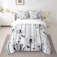 thumbnail image 2 of Manfei Chic Flower Dandelion Boy Girl 7-Piece Twin Bedding Sets,Flying Butterfly Dragonfly Bedding Comforter Set,Rustic Cabin Breathable Sheet Sets,Super Cozy Room Decor,Reversible, 2 of 8