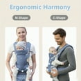 thumbnail image 6 of Oioane Baby Carrier Newborn to Toddler, Adjustable, Convertible, and Safe Baby Wrap Carrier, Blue, 6 of 8