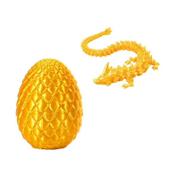 Dragon Eggs With Dragon Inside,New Upgrade 3D Printed Dragon Egg,Mini Mystery Dragon Egg Articulated Crystal Dragon Fidget Toy,Surprise 3D Printed Animals Toy Set For Christmas Gift & Birthday Gift