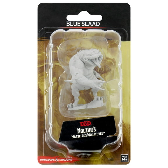 WizKids WZK90212 Dungeons & Dragons Nolzurs Blue Slaad W12.5 Unpainted Miniatures
