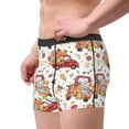 thumbnail image 2 of Sikiie Watercolor Fall Print Men's Boxer Briefs, Elastic Waistband Boxer Briefs Leggings-Small, 2 of 5