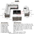 thumbnail image 4 of Ovios 12 Pieces Outdoor Furniture All Weather Wicker Patio Conversation Sectional Sofa Set with Side Table for Garden Backyard, 4 of 6