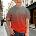thumbnail image 2 of RMGVDSD Boys Summer Tops Gradient Color T Shirts For Kids Short Sleeve Crewneck Tees Graphic T-Shirts School Fashion Tshirts 6-7 Years, 2 of 6