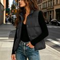 thumbnail image 5 of TARIENDY Womens Short Puffer Vest Lightweight Zip Up Stand Collar Vests Winter Jacket with Side Pockets Sleeveless Warm Quilted Outerwear Gray L, 5 of 9