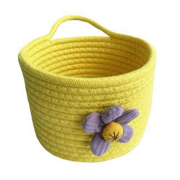 POINTERTECK Rope Hanging Basket - Small Hanging Basket Storage for Key Sunglasses Wallet on Door - Modern Woven Basket Wall Decor for Plant