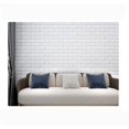 thumbnail image 4 of Paneles de pared de papel tapiz 3D autoadhesivos - Revestimiento de pared moderno con aspecto de piedra - Instalación rápida y fácil (1x pieza, blanco) Namotu ZH-194, 4 of 7