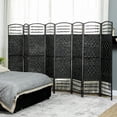 thumbnail image 2 of HOMCOM 5.6ft Folding Room Divider, Freestanding Privacy Screen for Bedroom, 2 of 10