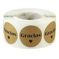 thumbnail image 1 of Etiquetas de papel Kraft de gracias en español Gloria 1 pulgada 500 piezas, 1 of 9