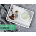 thumbnail image 5 of Serving Trays Set of 3 - Ottoman Wood Trays for Entertainment, Food and Décor - Rustic Farmhouse Distressed Wood Finish - Solid White, 5 of 5