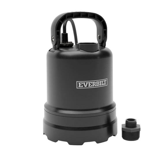 Everbilt 1/3 HP Aluminum Electric Submersible Water Removal Water Transfer Pump, 48 GPM
