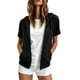 thumbnail image 1 of LLYWEY Sudadera con Capucha de Forro Polar de Manga Corta para Mujer, Chaquetas con Cierre Completo para Mujer con Cordón, Sudaderas Casuales de Manga Larga con Capucha y Bolsillos Laterales Negro S, 1 of 7