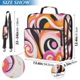 thumbnail image 2 of FORMRS Zipper Binder with Shoulder Strap 2-inch Ring 500 Sheet Capacity File Bag, Swirling Circles, 2 of 5