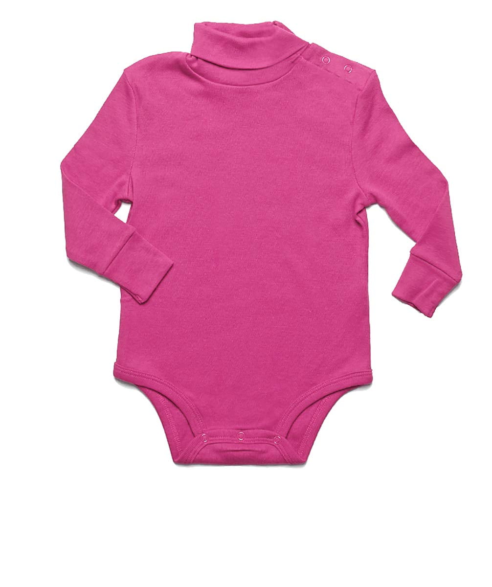 Leveret Long Sleeve Baby Boys Girls Bodysuit Turtleneck 100/% Cotton Size 6 Months-2 Toddler