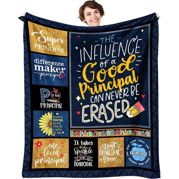 LHSHID Principal Gifts for Women Best Principal Gifts Gifts for Principal Appreciation Principal Retirement Gift for Women School Principals Day Gift Blanket 50x60in