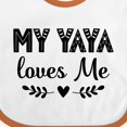 thumbnail image 4 of Inktastic My Yaya Loves Me Grandchild Girls Baby Bib, 4 of 4