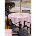 thumbnail image 5 of Outdoor Tablecloths with Umbrella Hole & Zipper, Pink 54x54 Inch Square Tablecloths, Modern Abstract Art Ombre Striped Waterproof Table Cloth, Patio/Pool/Picnic Table Covers, 5 of 8