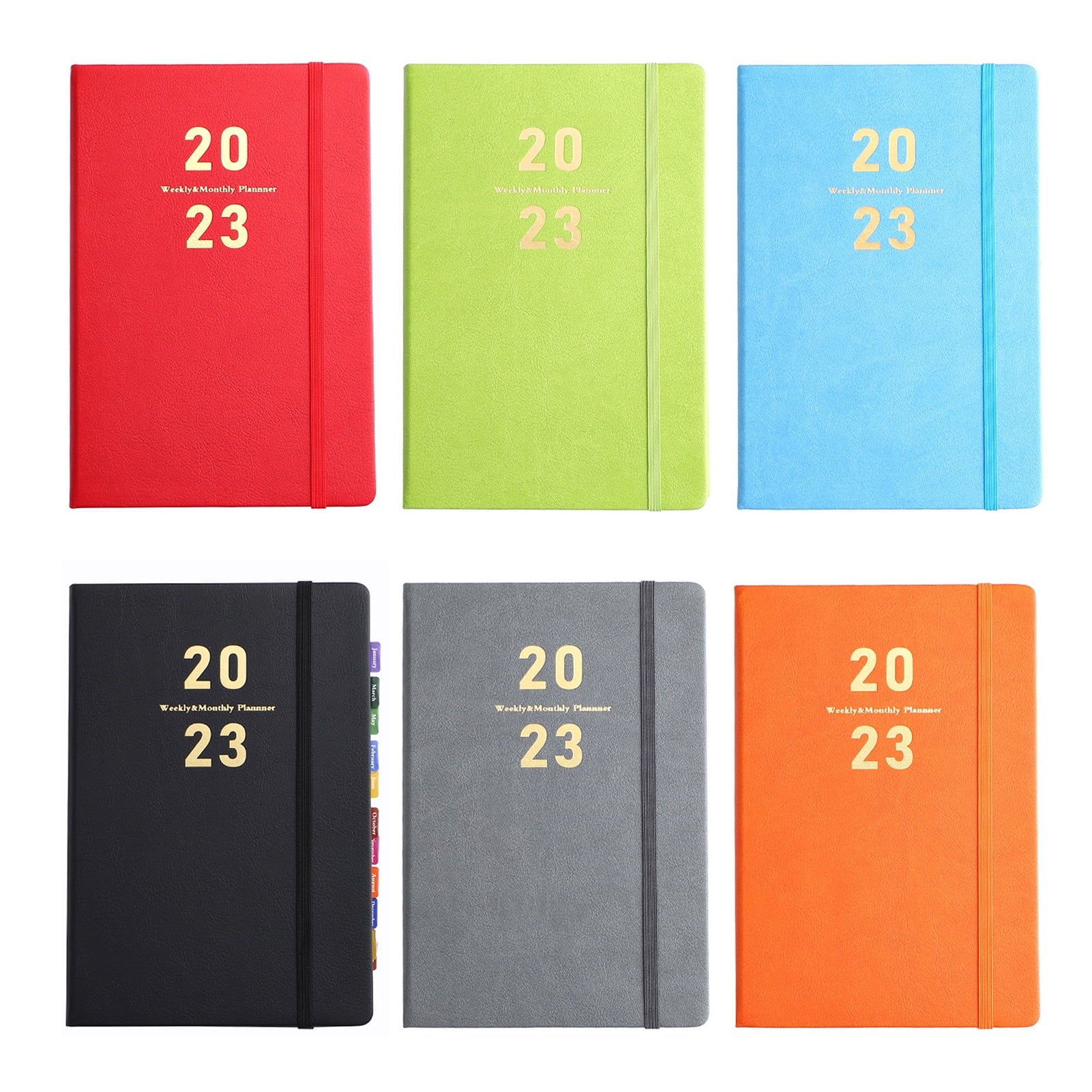 Tuelaly 64 Sheets English Content Thickened Page Ribbon Bookmark Office  Notebook 2023 A6 Mini Notebook 365 Days Agenda Pocket Calendar Notepad  Office Supplies 