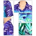 thumbnail image 4 of LA LEELA Hawaiian Shirts Womens Casual Summer Button Down Beach Party Short Sleeve Vacation Blouse Shirt Hawaii Blouses Dress Tee Shirts for Women L Forest, Multicoloured, 4 of 4