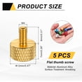 thumbnail image 2 of 5 Pcs M4x8mm Flat Head Knurled Thumb Screws for Graphics Card, Gold, 2 of 6