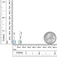 thumbnail image 6 of Gem Stone King 925 Silver and 10K Yellow Gold Sky Blue Aquamarine Dangle Earrings for Women | 1.60 Cttw | Gemstone March Birthstone | Octagon 7X5MM, 6 of 6