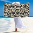 thumbnail image 5 of Sikiie Black Palm Leaves Beach Towel for Women Men, Pool Bath Beach Camping Beach Towel Adult Blanket for Travel Swim 27.5"x 55", 5 of 6