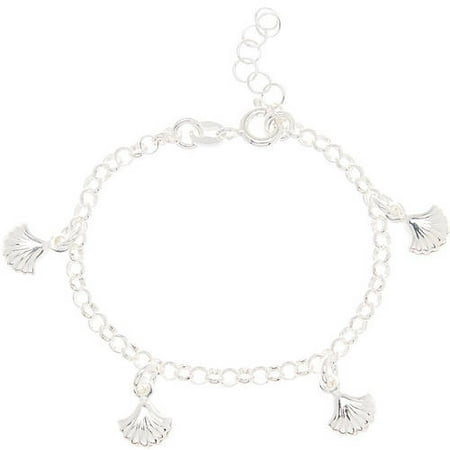 Pori Jewelers Sterling Silver Sea Shell Charm Bracelet, 6