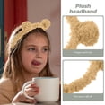 thumbnail image 5 of WHEANG Cute Animal Bear Ear Headbands for Women Trendy Soft Plush Bear Ears Non Slip Headbands Party Hair Accessories for Women Daily Makeup Shower Photo Prop Yellow, 5 of 5