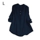 thumbnail image 1 of Camisa de mujer Manga larga Primavera Otoño Blusa Cuello en V Chica Top suelto, Azul, L Inevent AP000936-09, 1 of 7