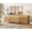 Oak, variant on WAMPAT 94.5" Sideboard Cabinet with 3 Drawers and 4 Doors, Modern Fluted Credenza Buffet Cabinet with Adjustable Shelves, Large Storage Cabinet for Dining Room, Living Room