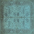 thumbnail image 1 of Ahgly Company Indoor Square Oriental Light Blue Traditional Area Rugs, 3' Square, 1 of 4