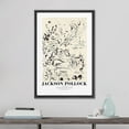 thumbnail image 4 of PixonSign Framed Canvas Print Wall Art Jackson Pollock Ink Rice Paper Sketch Abstract Shapes Illustrations Fine Art Decorative Minimalist Relax/Calm for Living Room, Bedroom, Office - 16"x24" Black, 4 of 5