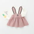 thumbnail image 2 of MIASHUI Easter Party Dress for Girls Cute Rabbit Ear Dress Long Sleeve Birthday Holiday Clothes,Pink,1-2 Years, 2 of 4